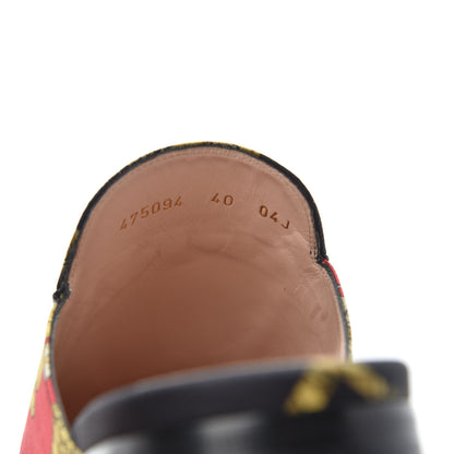 Gucci Twill Flora Womens Princetown Slippers 40 Red Black 8 of 9