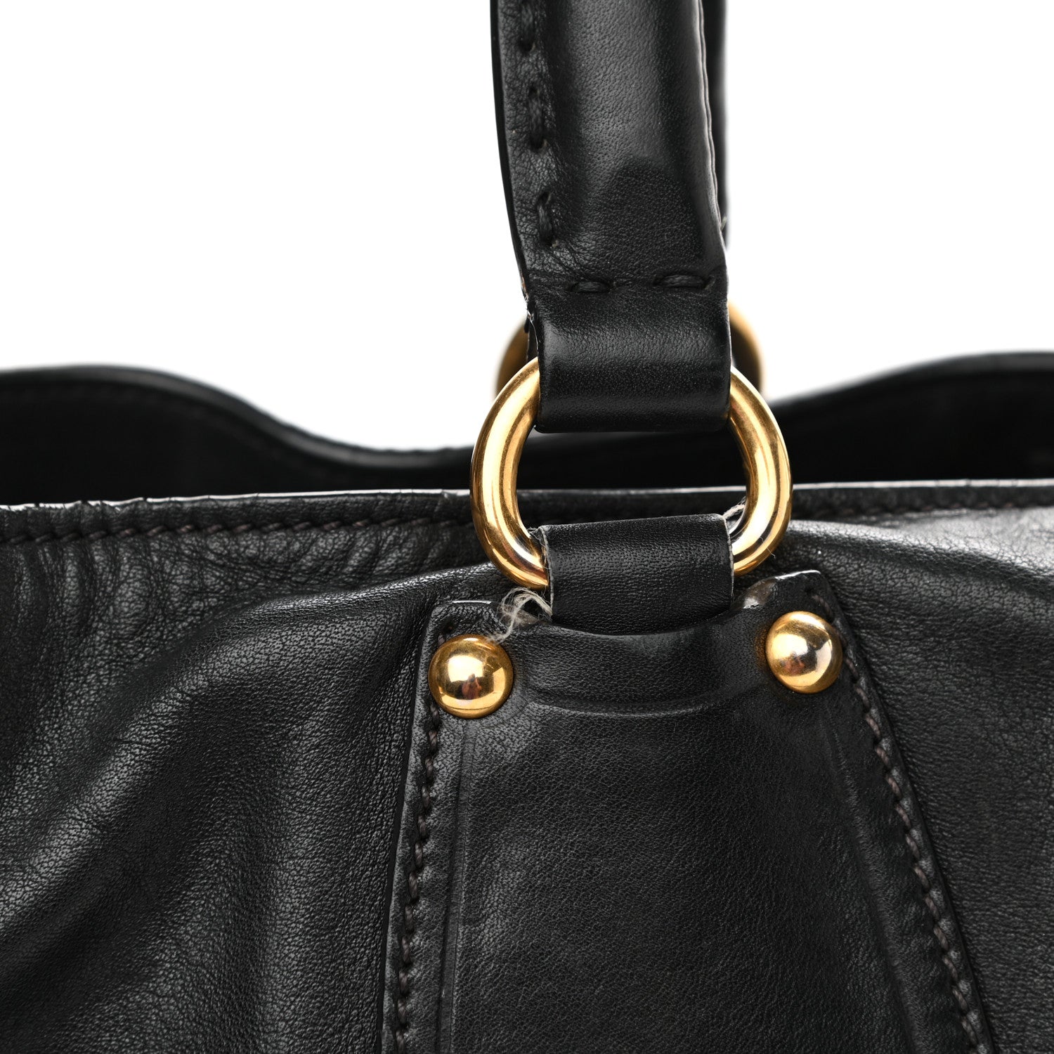 Prada Soft Calf Satchel Black 10 of 12