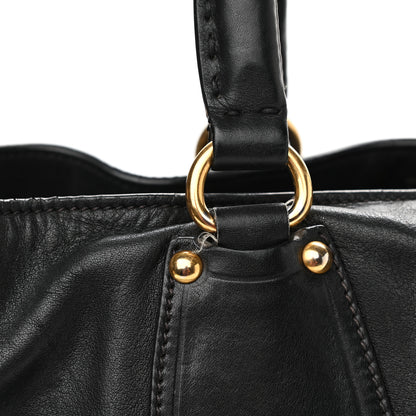 Prada Soft Calf Satchel Black 10 of 12