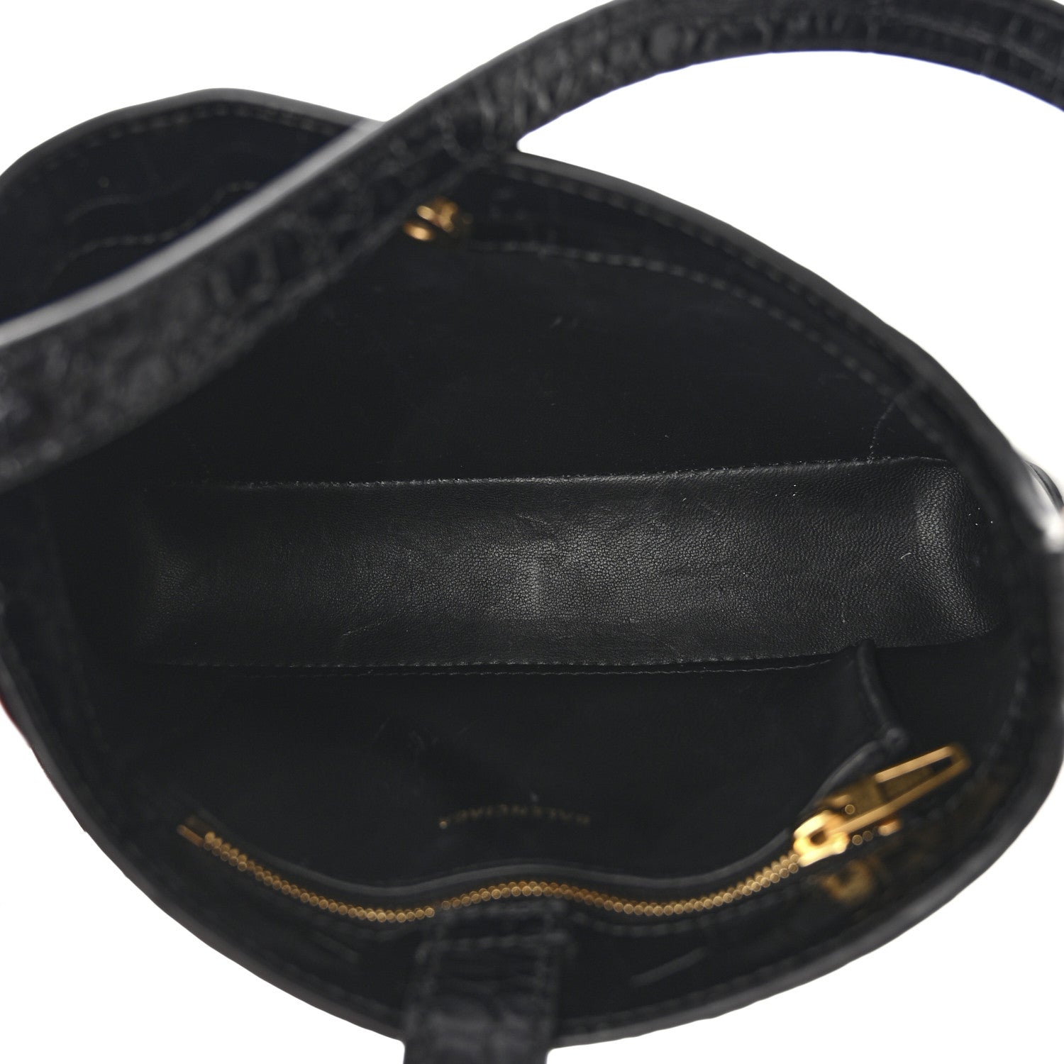 Balenciaga Shiny Super Supple Calfskin Crocodile Embossed Small XX Bag Black 5 of 11