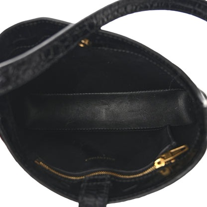 Balenciaga Shiny Super Supple Calfskin Crocodile Embossed Small XX Bag Black 5 of 11