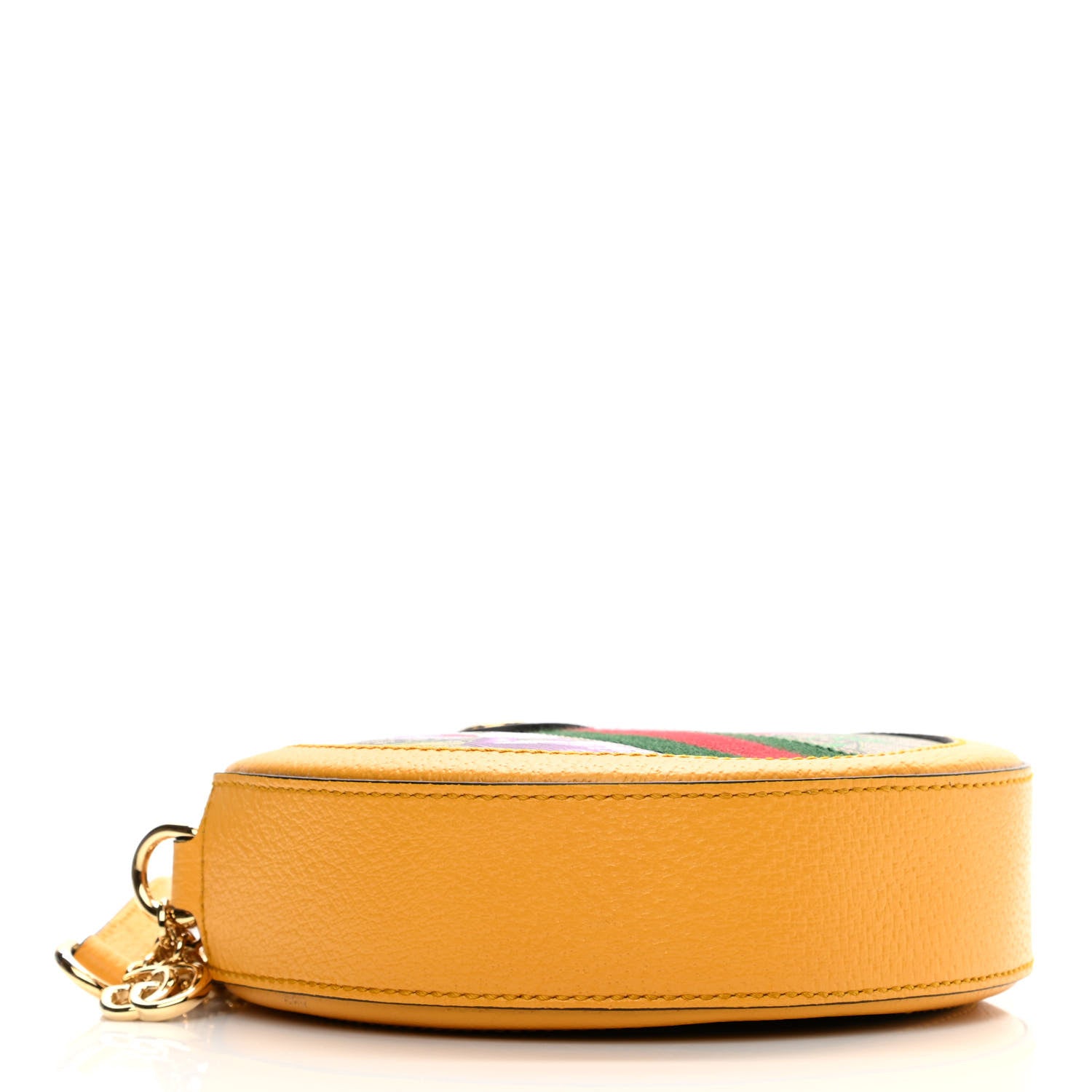 Gucci GG Supreme Monogram Flora Web Mini Ophidia Round Shoulder Bag Beige Multicolor Crop 4 of 11