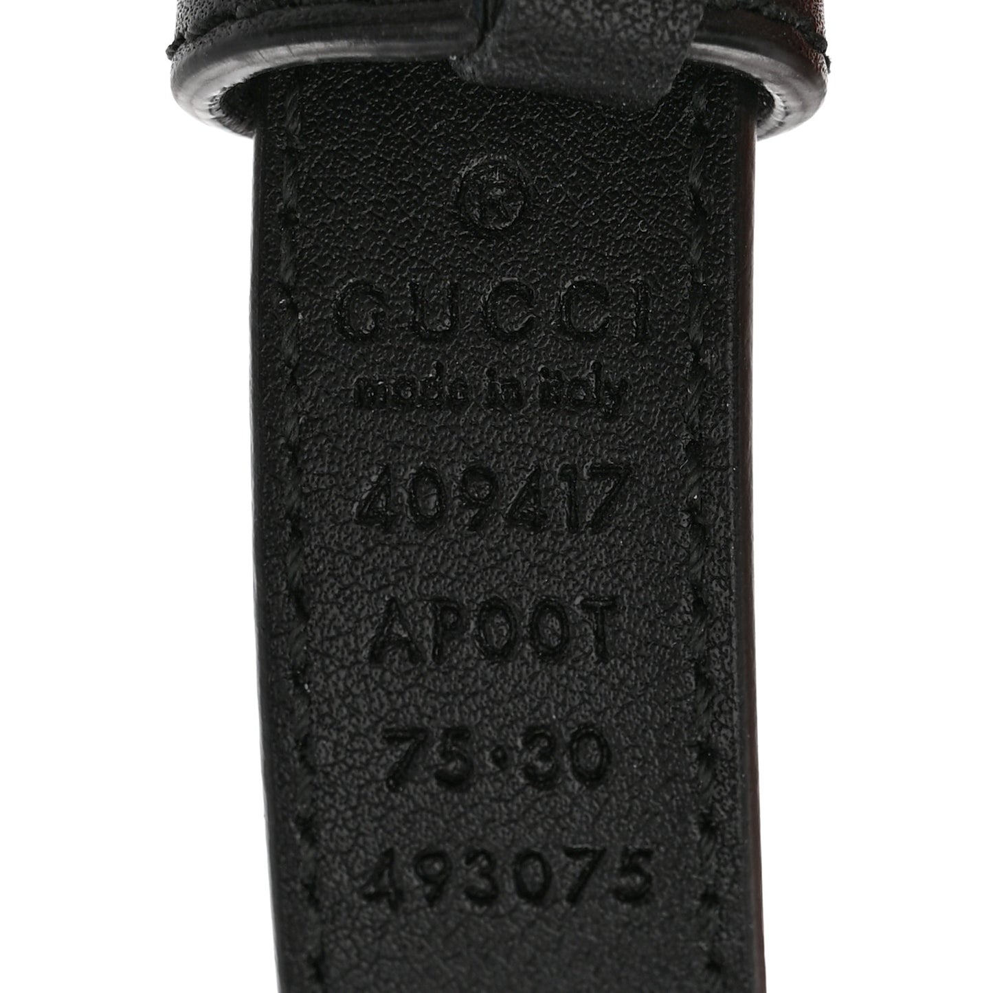 Calfskin Double G 20mm Belt 75 30 Black
