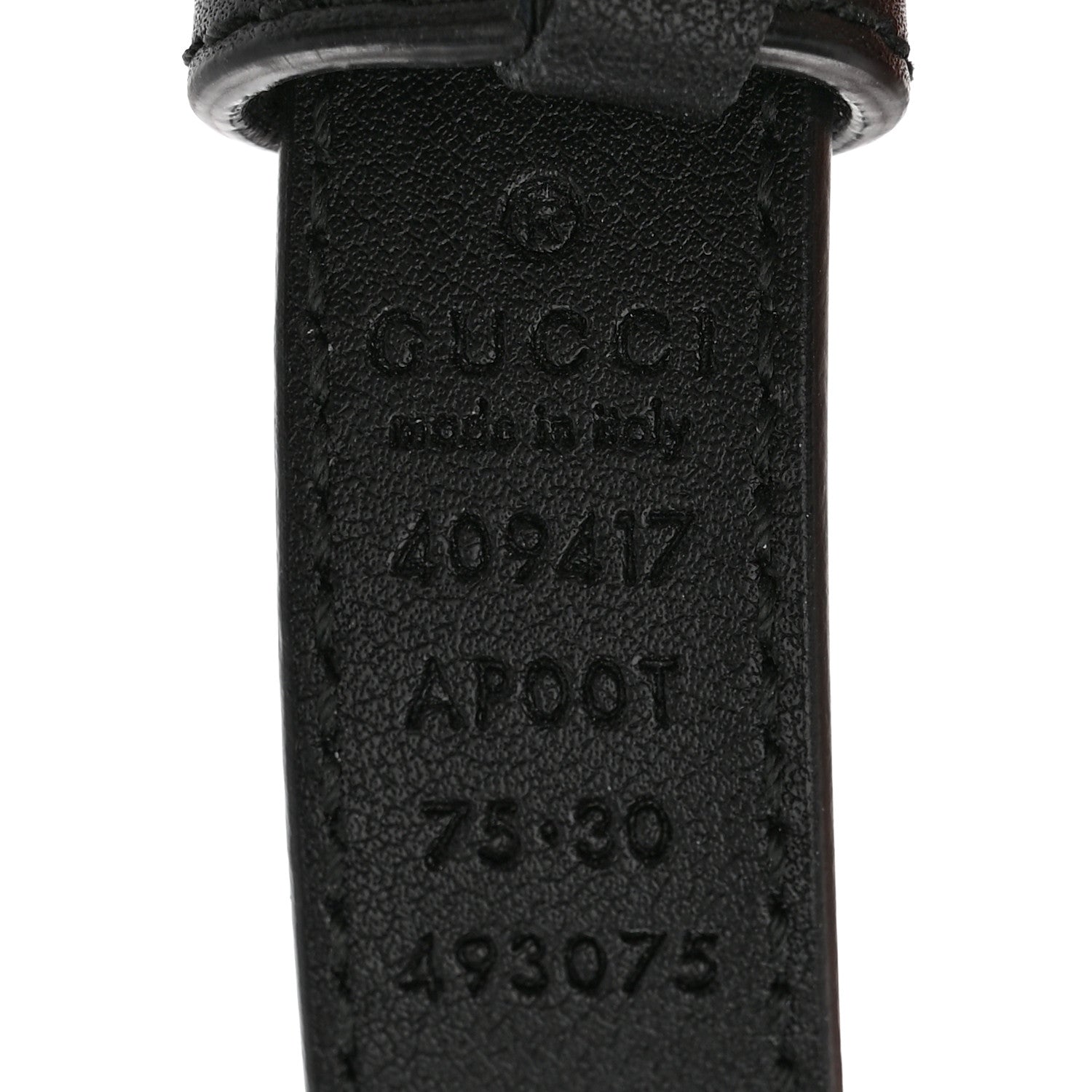 Gucci Calfskin Double G 20mm Belt 75 30 Black 5 of 6