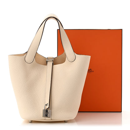 Hermes Taurillon Clemence Picotin Lock 18 PM Nata 11 of 11