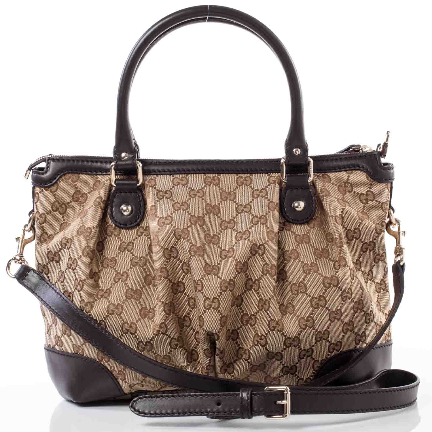 Gucci Monogram Medium Sukey Top Handle Dark Brown 4 of 9