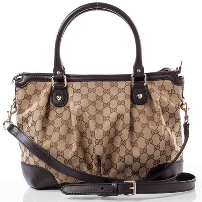 Gucci Monogram Medium Sukey Top Handle Dark Brown 4 of 9