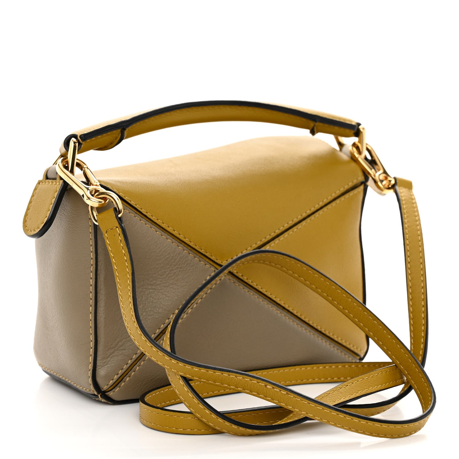Loewe Calfskin Mini Puzzle Bag Yellow Ochre 3 of 9