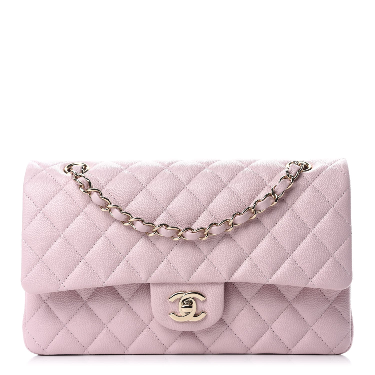 Chanel Caviar Quilted Medium Double Flap Light Pink 1 of 11