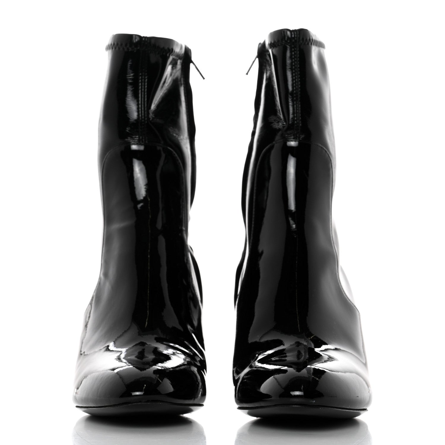 Louis Vuitton Patent Uniformes Silhouette Ankle Boots 37.5 Black 2 of 8