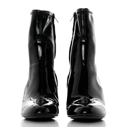 Louis Vuitton Patent Uniformes Silhouette Ankle Boots 37.5 Black 2 of 8
