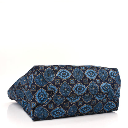 Prada Tessuto Nylon Print Tote Blue Black Multicolor 4 of 9