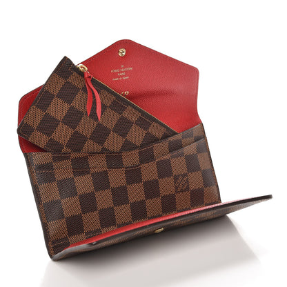Louis Vuitton Damier Ebene Josephine Wallet Red 5 of 7