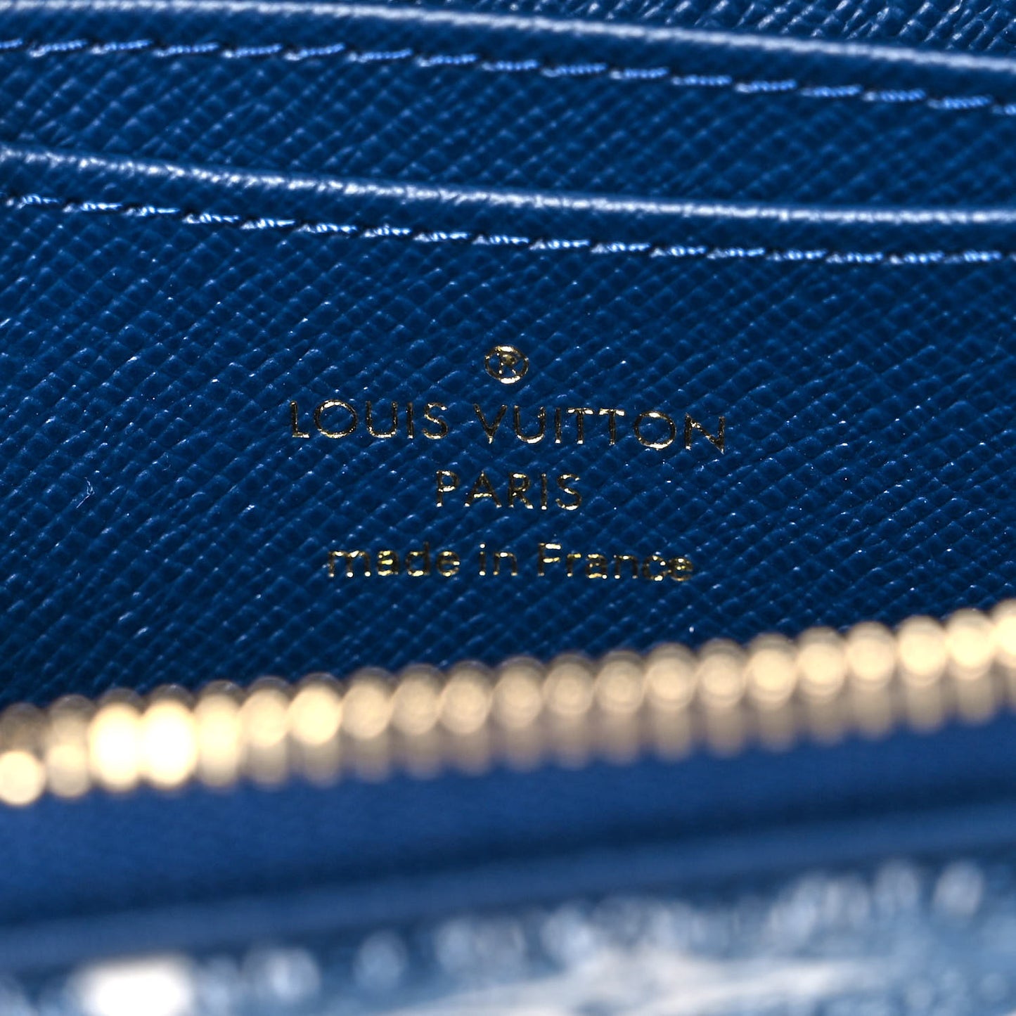 Denim Monogram Jacquard Zippy Coin Purse Bleu