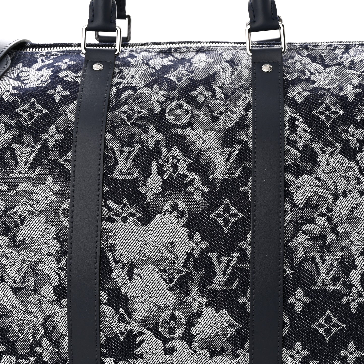 Monogram Tapestry Keepall Bandouliere 50 Bleu