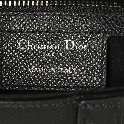 Christian Dior Grained Calfskin Saddle Bag With Strap Black 6 of 10