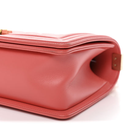 Chanel Calfskin Quilted Medium Boy Flap Coral 10 of 10