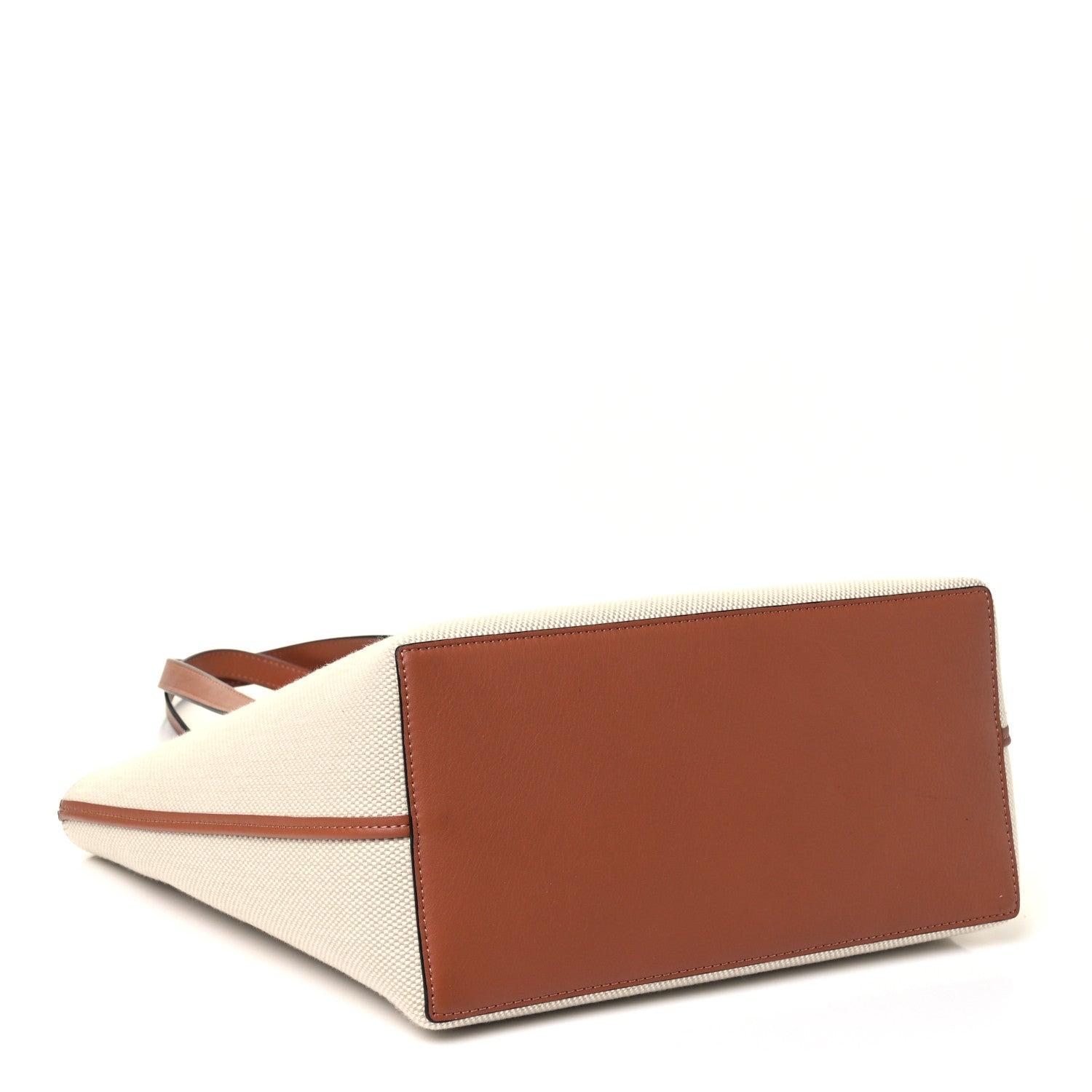 Loewe Canvas Calfskin Small Anagram Tote Ecru Tan 3 of 4