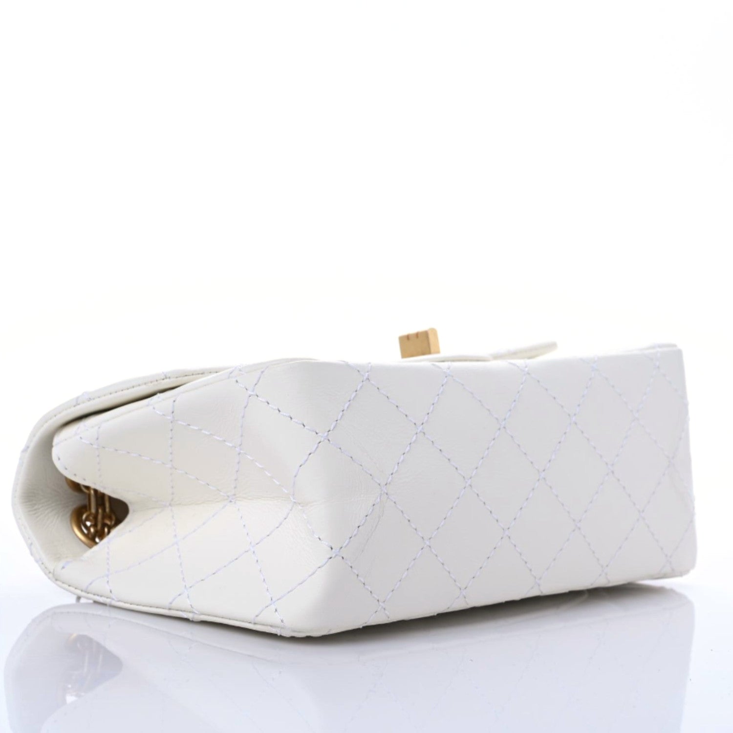 Chanel Aged Calfskin Quilted 2.55 Reissue Mini Flap White 4 of 12