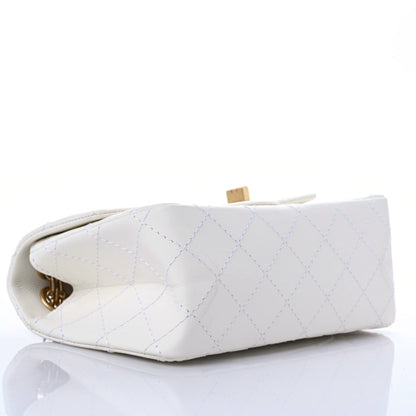 Chanel Aged Calfskin Quilted 2.55 Reissue Mini Flap White 4 of 12