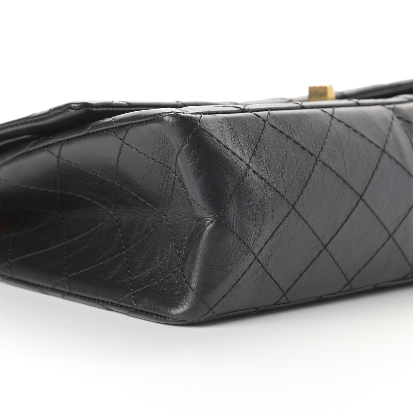 Aged Calfskin Quilted 2.55 Reissue 226 Flap Black