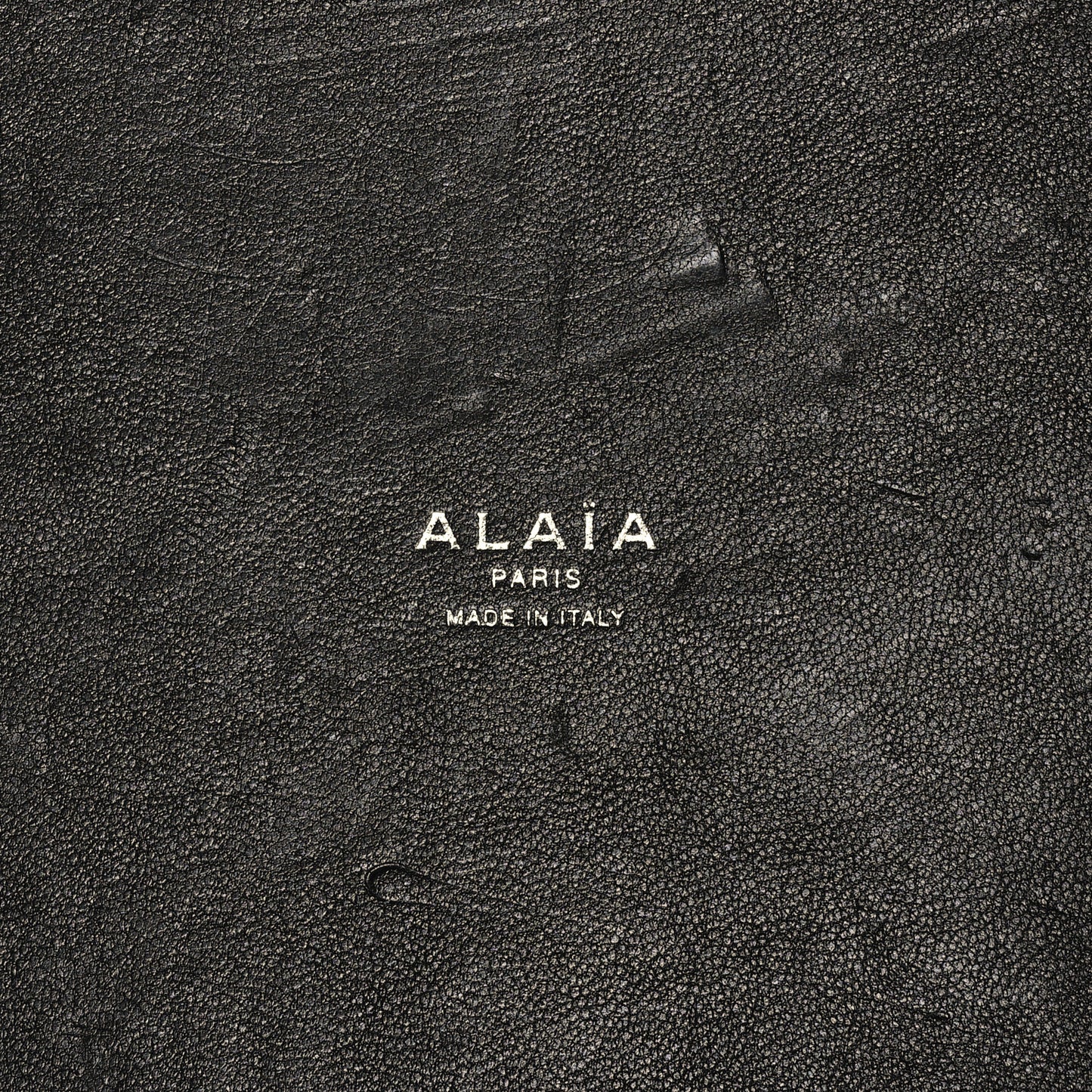 Calfskin Laser Cut Mina 32 Bag Black