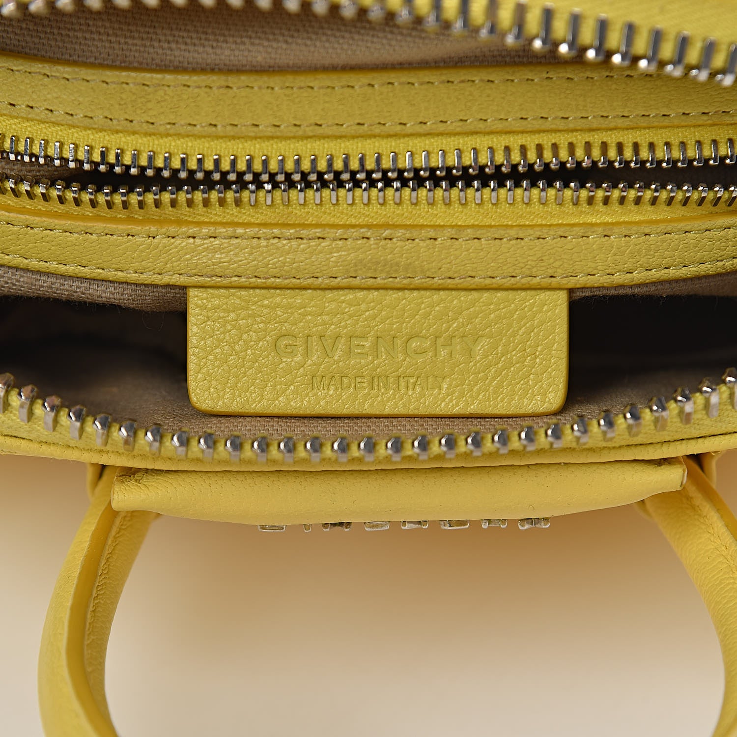 Givenchy Sugar Goatskin Mini Antigona Yellow 6 of 12