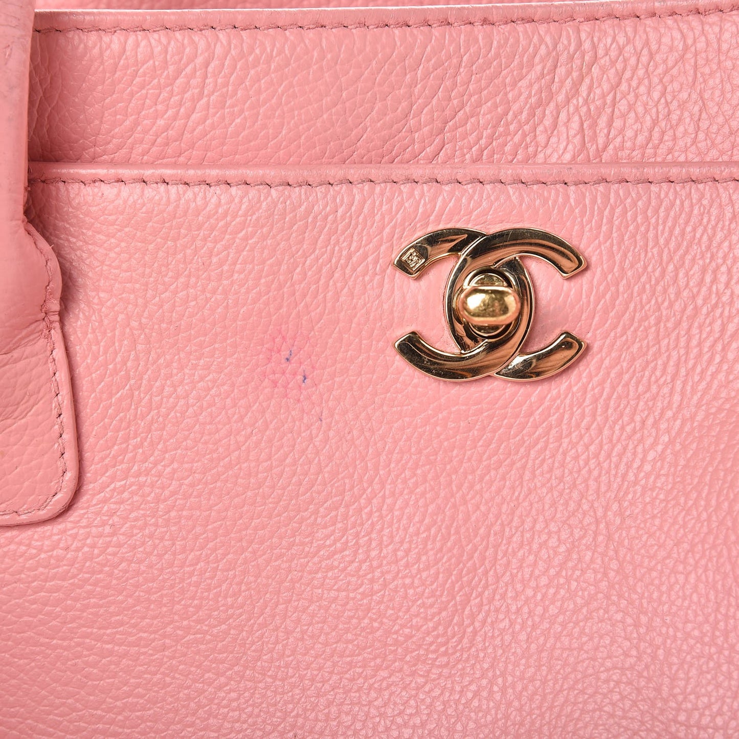 Calfskin Cerf Shopper Tote Pink