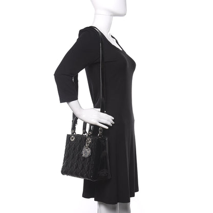 Christian Dior Patent Cannage Medium Lady Dior Black 2 of 9