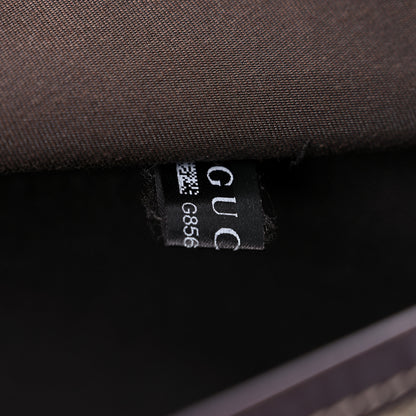 Gucci GG Plus Monogram Medium Double Buckle Flap Messenger Bag Beige Dark Brown 18 of 28