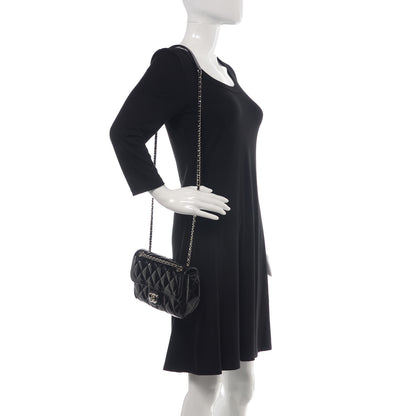 Chanel Patent Quilted Small Coco Shine Flap Black 2 of 11