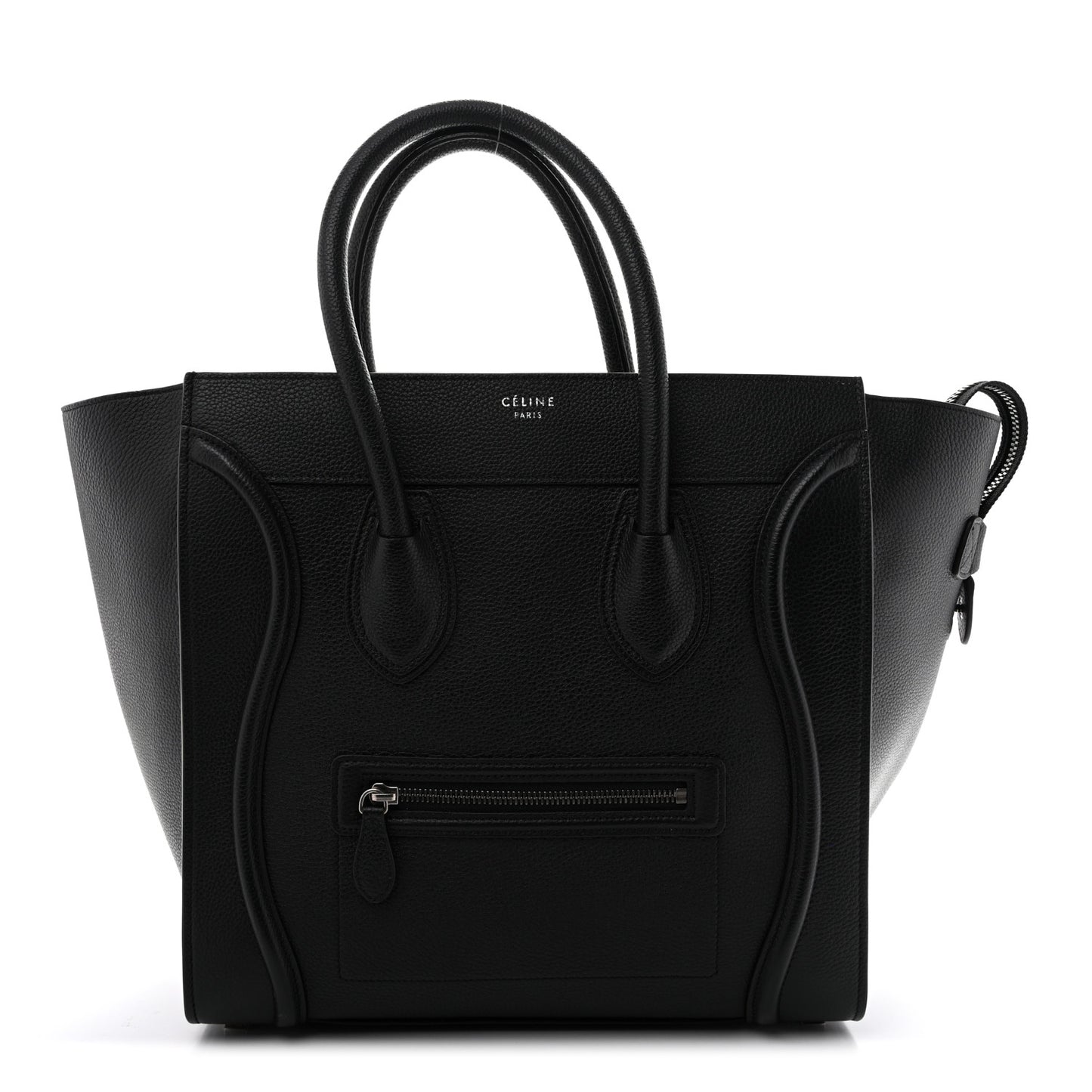 Drummed Calfskin Mini Luggage Black
