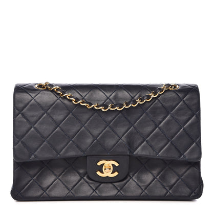 Chanel Lambskin Quilted Medium Double Flap Navy 1 of 16