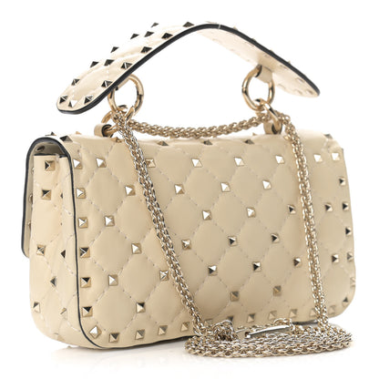 Valentino Garavani Nappa Small Rockstud Spike Shoulder Bag Light Ivory 3 of 10