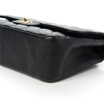 Chanel Caviar Quilted Jumbo Double Flap Black 8 of 12