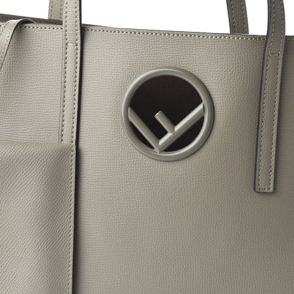 Fendi Vitello Vienna Enamel F is Fendi Shopping Tote Tortora Taupe 9 of 9