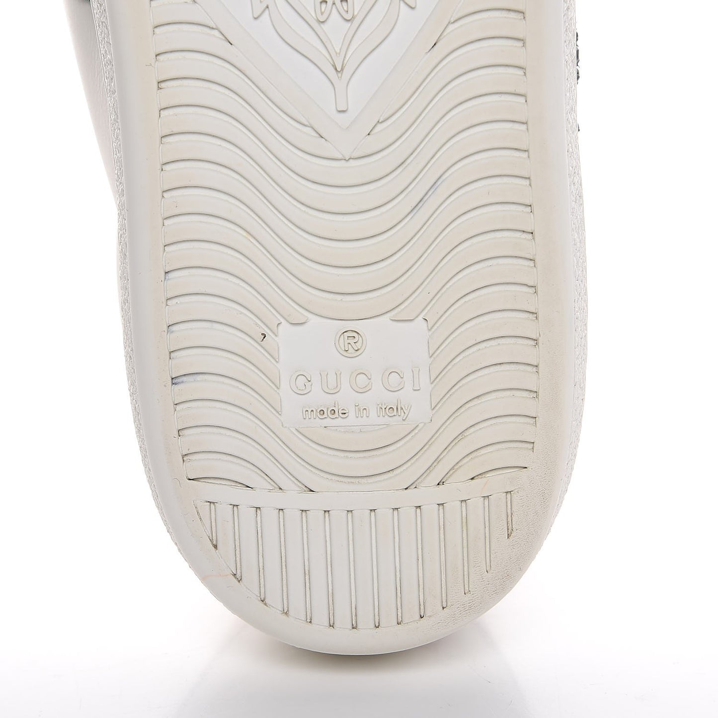 Calfskin Web Studded Arrow Ace Sneakers 39 White