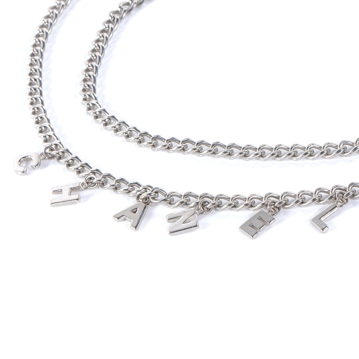 CC Chain Logo Belt Silver