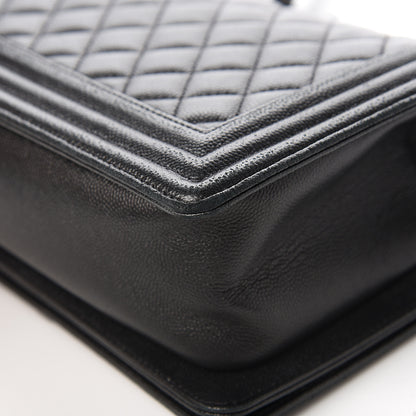 Chanel Caviar Quilted Medium Boy Flap So Black 11 of 15