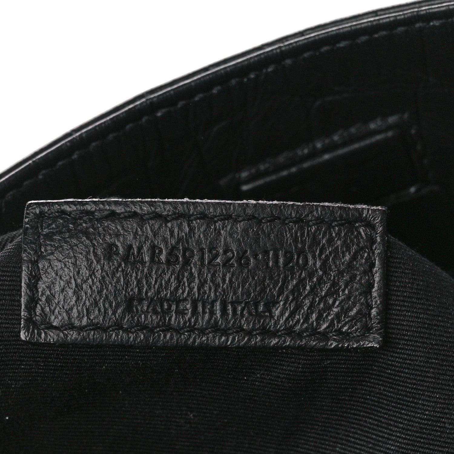 Saint Laurent Calfskin Crocodile Embossed Monogram Medium Niki Shopping Bag Black 7 of 12