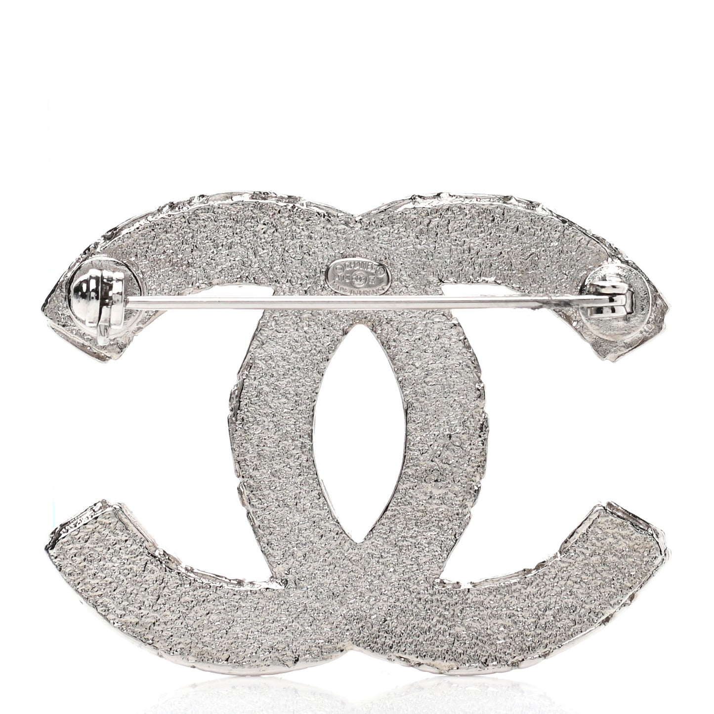Crystal CC Brooch Silver