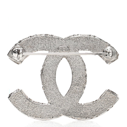 Chanel Crystal CC Brooch Silver 3 of 5