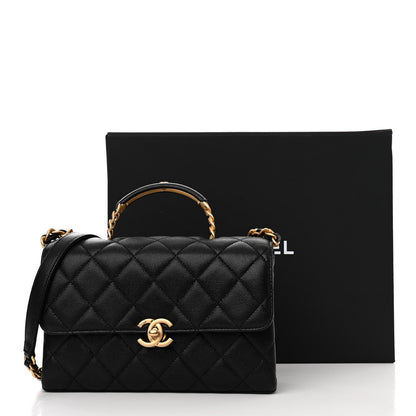 Chanel Caviar Quilted Medium Carry Me Top Handle Flap Black 11 of 11