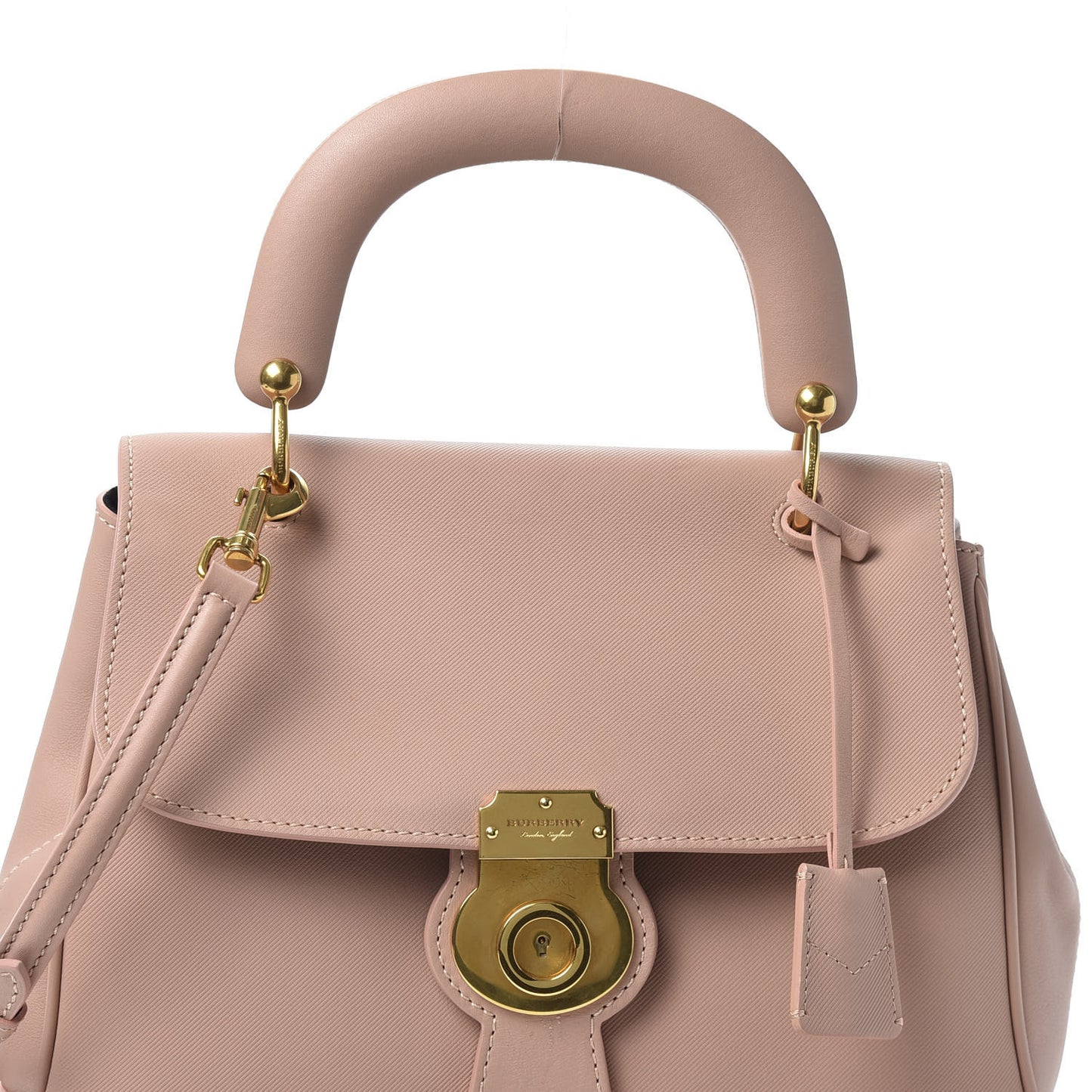 Trench Calfskin Medium DK88 Top Handle Bag Ash Rose