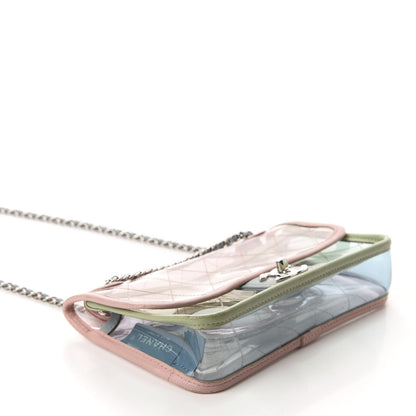Chanel Lambskin PVC Quilted Mini Coco Splash Flap Blue Green 4 of 11