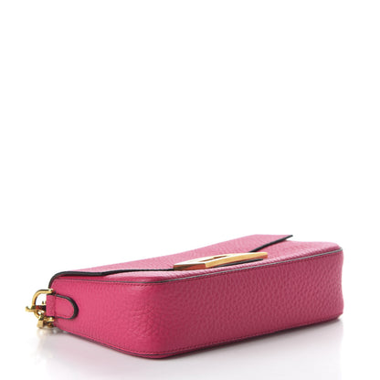 Fendi Cuoio Romano Mini Baguette Fuxia 3 of 8