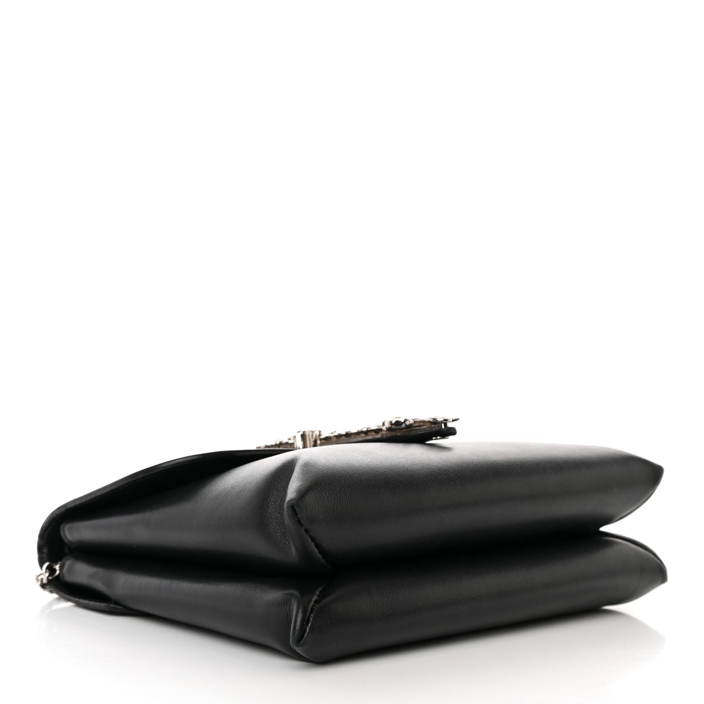 Vitello Virtus Chain Clutch Black