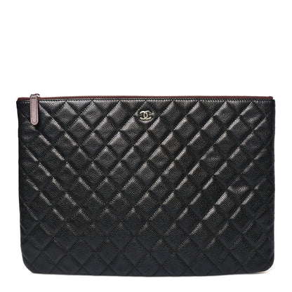 Chanel Caviar Quilted Large Cosmetic Case Black 1 of 8