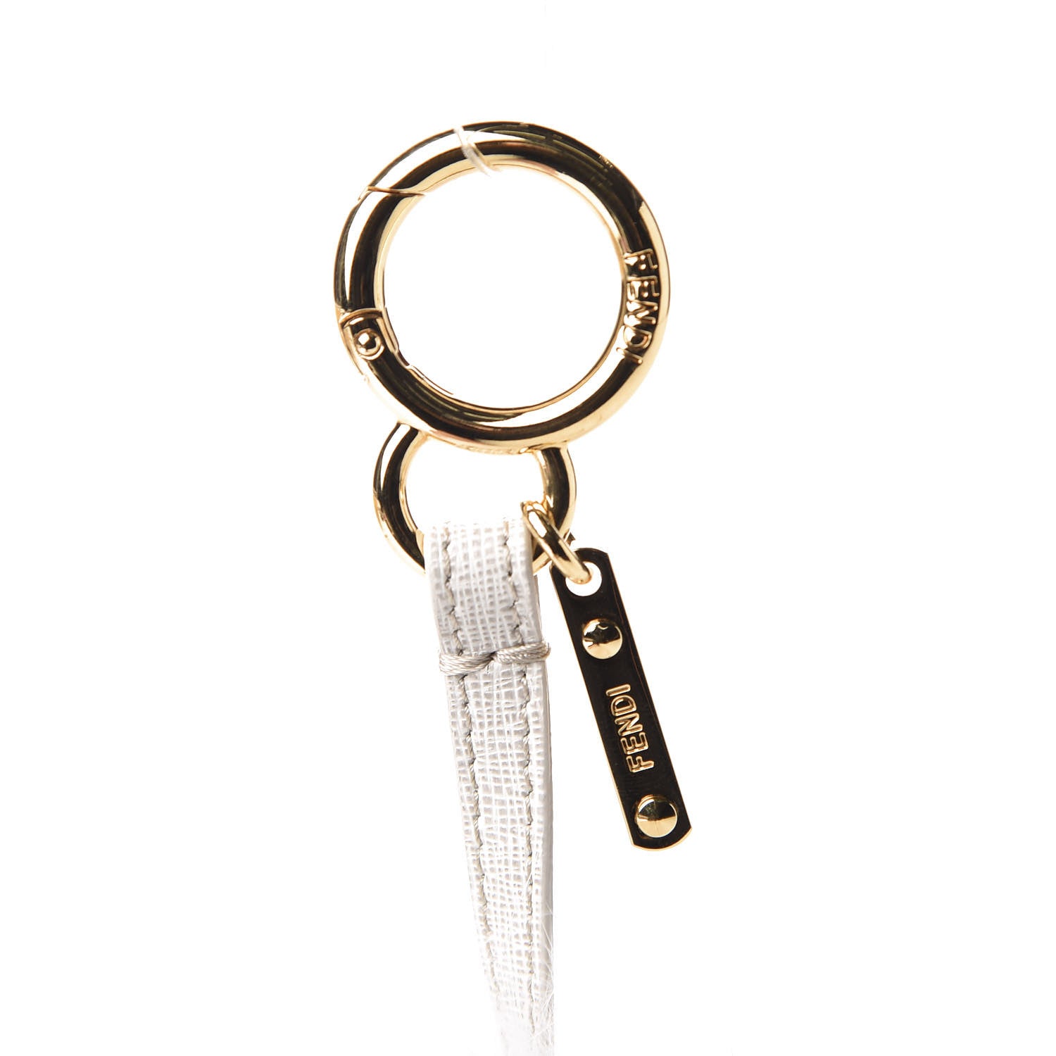 Fendi Fox Fur Pom Pom Bag Charm White 3 of 5