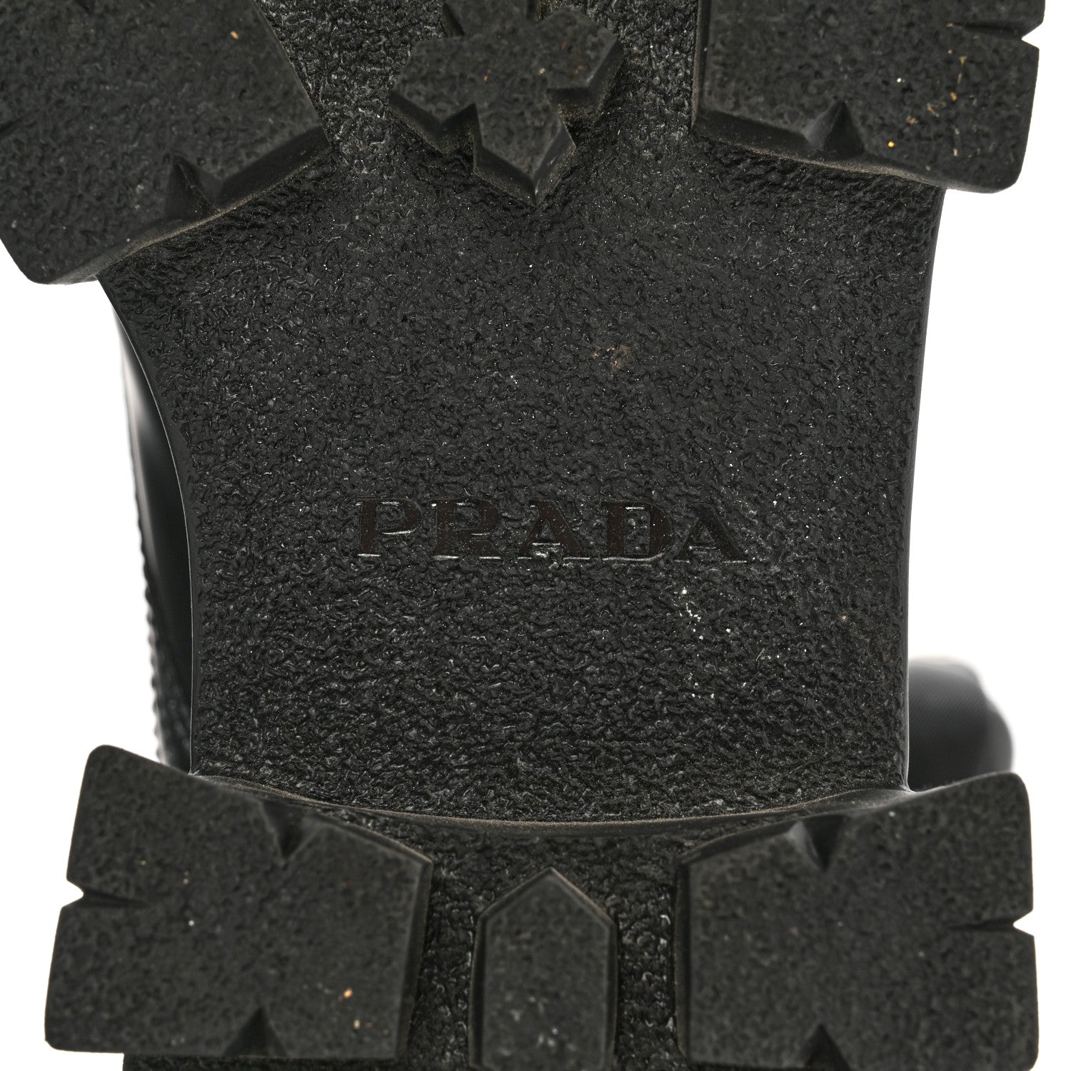 Prada Spazzolato Rois Nylon Metal Triangle Logo Monolith Pouch Pocket 55mm Boots 39 Black 7 of 12